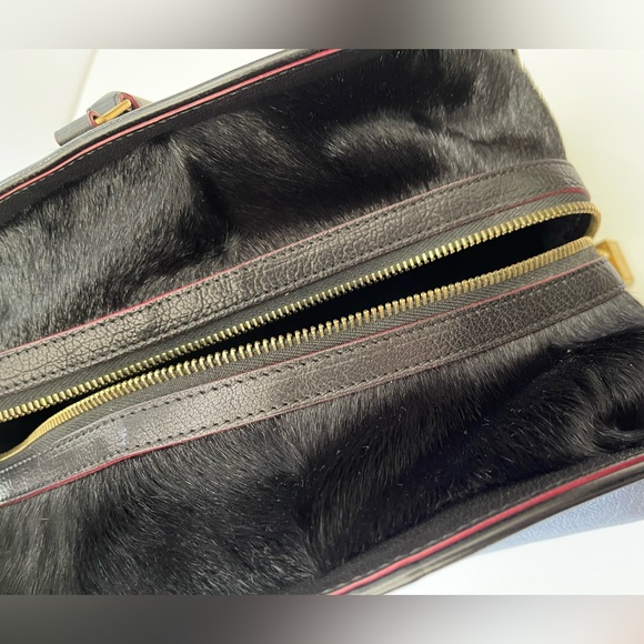 Proenza Schouler Kiri Black Leather Doctor’s Bag Top Handle Goat Hair Satchel - Picture 4 of 15